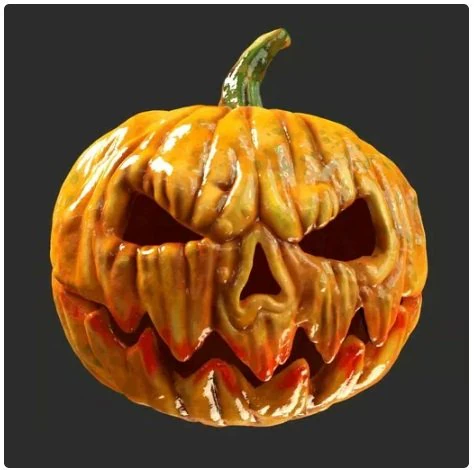 Pumpkin helmet Halloween 3D Print Model .c4d .max .obj .3ds .fbx .stl .blend 