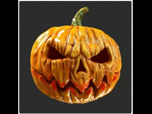 南瓜头盔万圣节 3D 打印模型