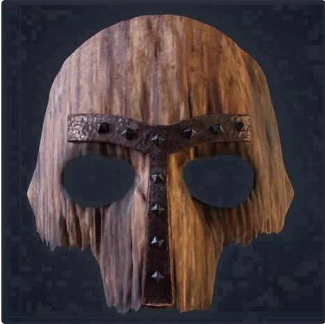 Old style wooden mask 3D Print Model .c4d .max .obj .3ds .fbx .stl .blend 