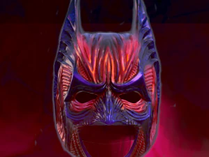 Masque de casque Batman style d&eacute;mon Halloween Modèles 3D en vedette