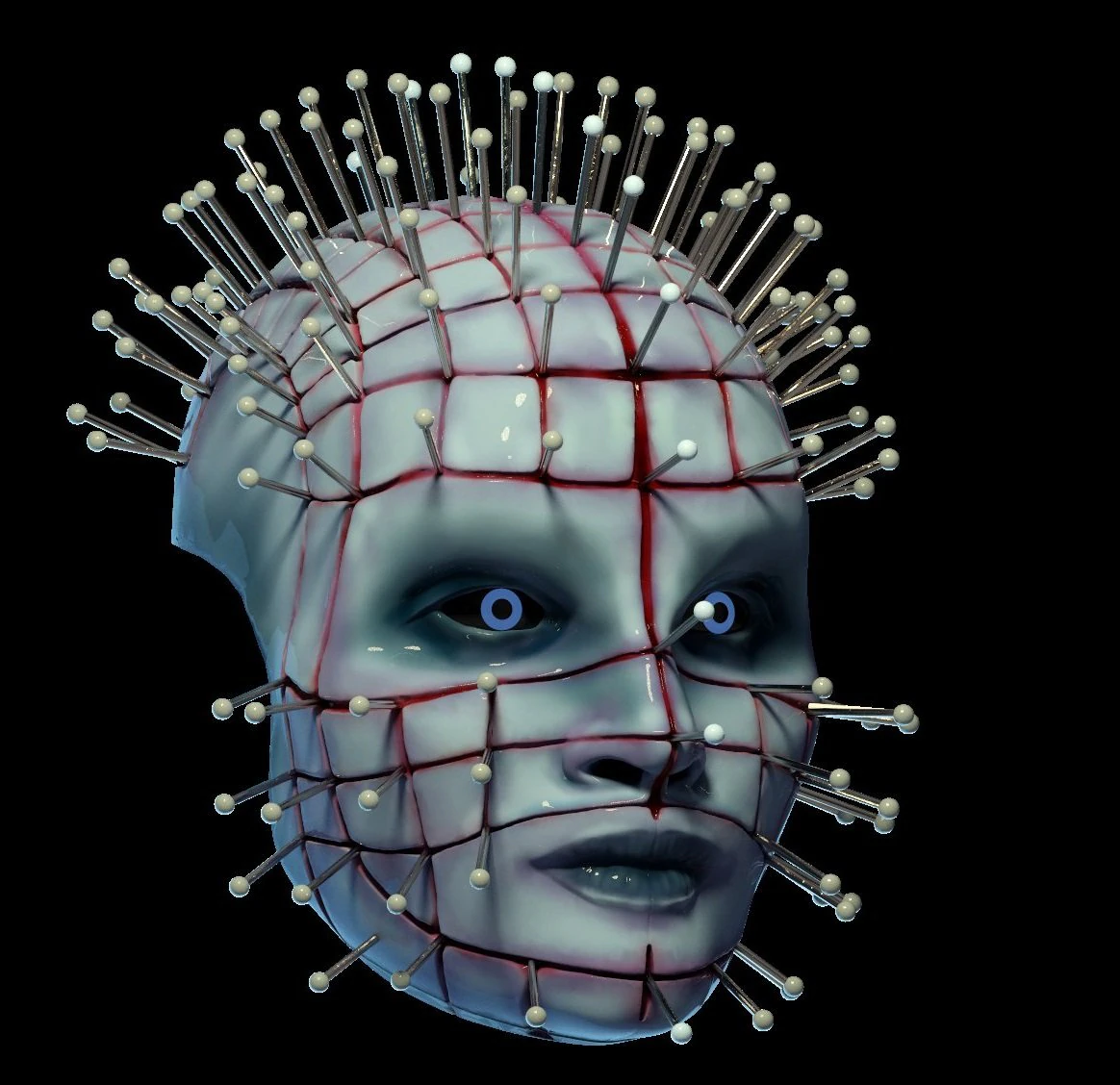Hellraiser pinhead 2022 mask 3D Print Model .c4d .max .obj .3ds .fbx .stl .blend