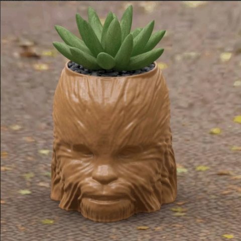 Chewbacca flower pot Modelo de impresión 3D .c4d .max .obj .3ds .fbx .stl .blend 