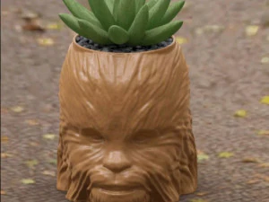 Pot de fleur Chewbacca Modèles 3D en vedette