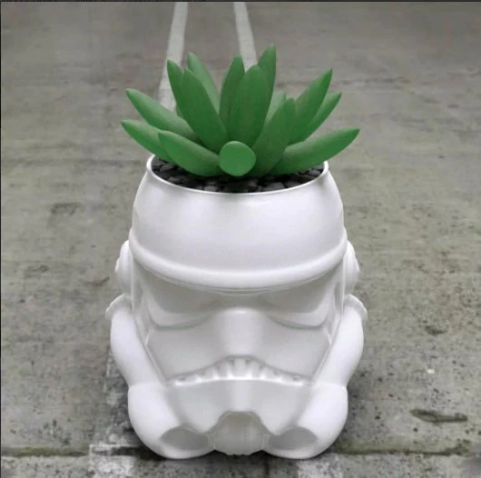 Star wars stormtrooper flower pot 3D Print Model .c4d .max .obj .3ds .fbx .stl .blend 