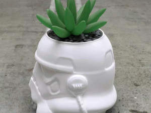 Star wars stormtrooper flower pot Model do druku 3D
