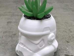 Star wars stormtrooper flower pot Model do druku 3D