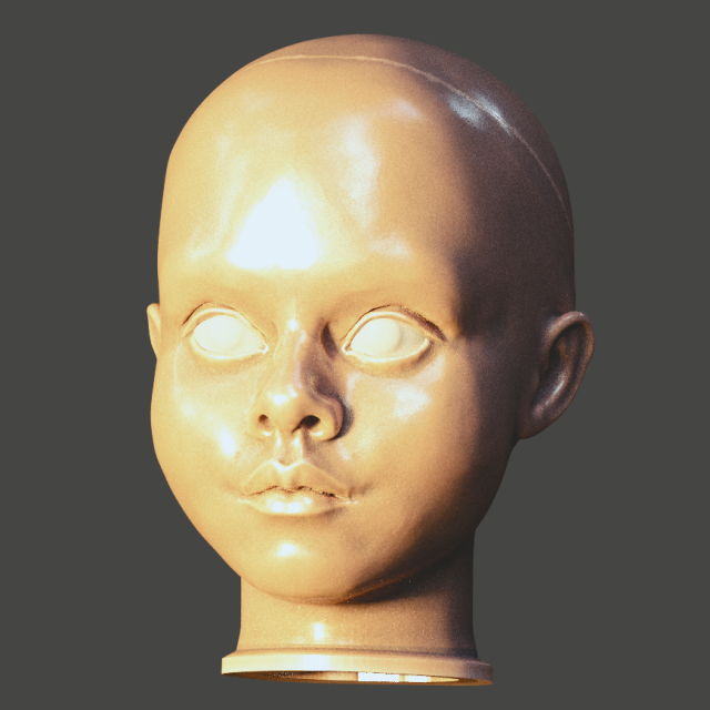 Megan m3gan doll head Modèle 3D .c4d .max .obj .3ds .fbx .stl .blend 