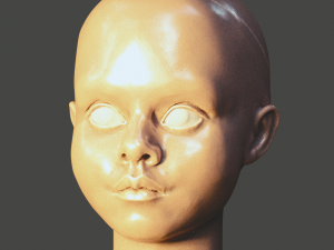 Megan m3gan doll head Modelo 3D
