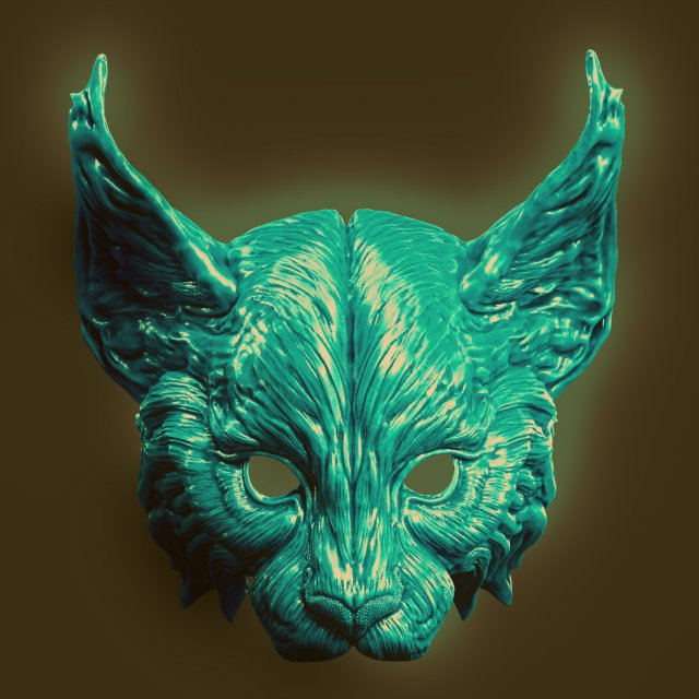 Lynx fantasy mask Model do druku 3D .c4d .max .obj .3ds .fbx .stl .blend