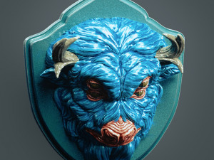 Bison Inspired Wall Demon Head Modelo de impresión 3D