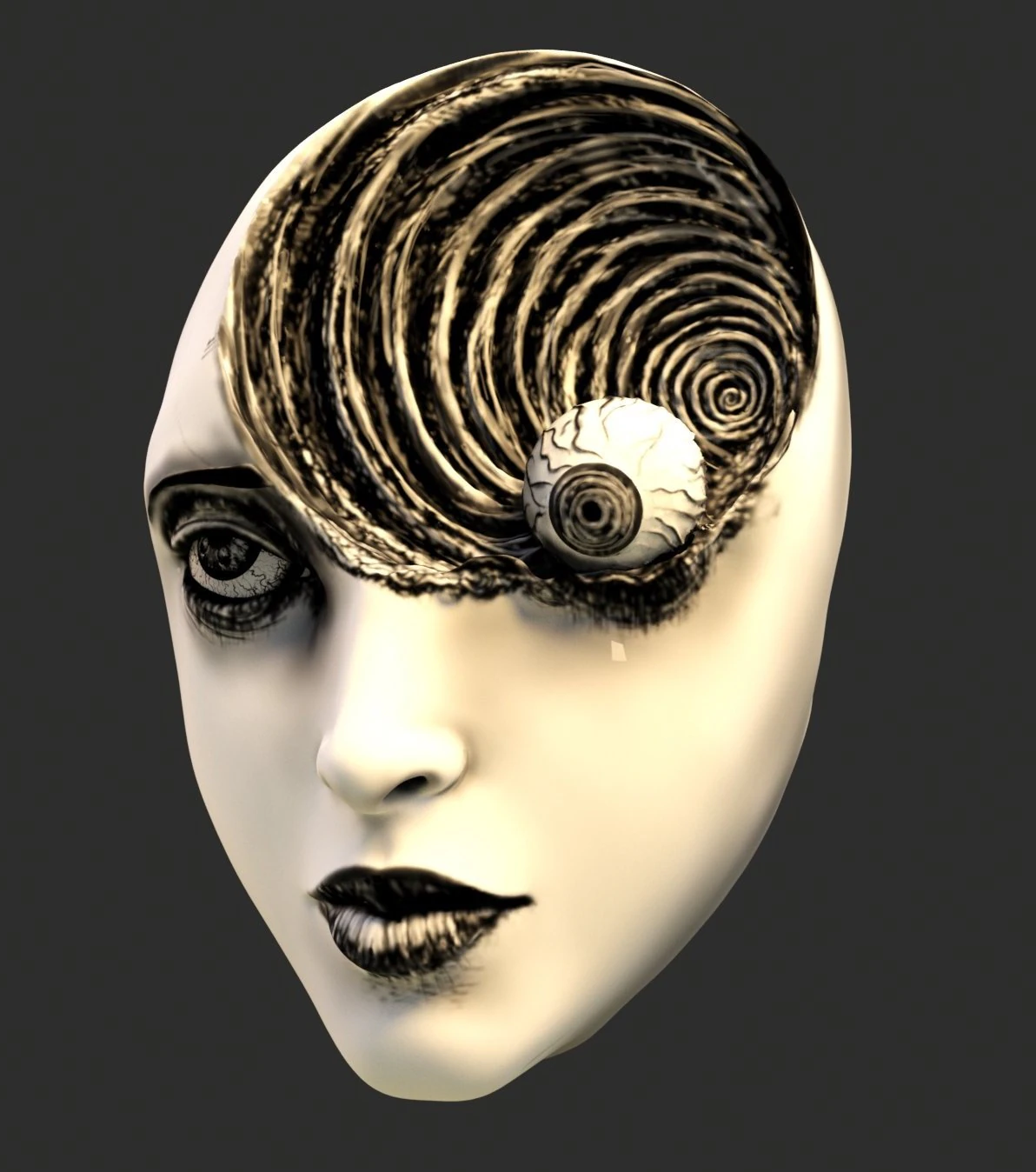 UZUMAKI JUNJI ITO mask 3D Print Model .c4d .max .obj .3ds .fbx .stl .blend 
