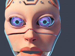 Mask cyberpunk woman 3D Print Model