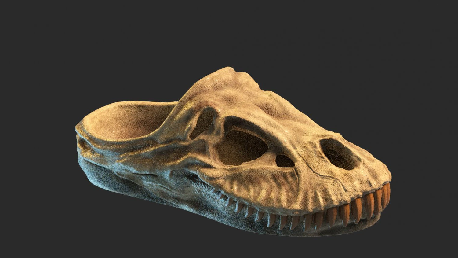 Dinosaur focil SANDALS 3D Print Model .c4d .max .obj .3ds .fbx .stl .blend 