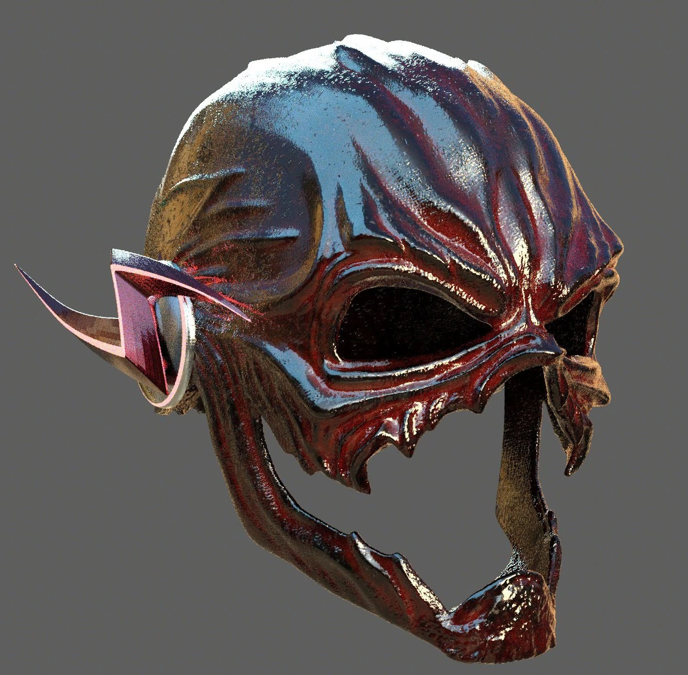 Casco flash oscuro Modelo de impresión 3D .c4d .max .obj .3ds .fbx .stl .blend 