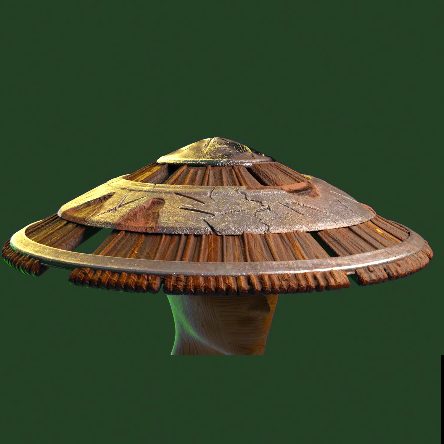 Japanese hat 3D Print Model .c4d .max .obj .3ds .fbx .stl .blend 