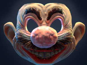 Mario bros bertopeng horor Model Cetak 3D