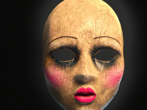 Máscara de boneca de terror Modelo de Impressão 3D