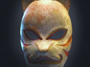 KAKASHI ANBU wood texture MASK 3D-printmodel