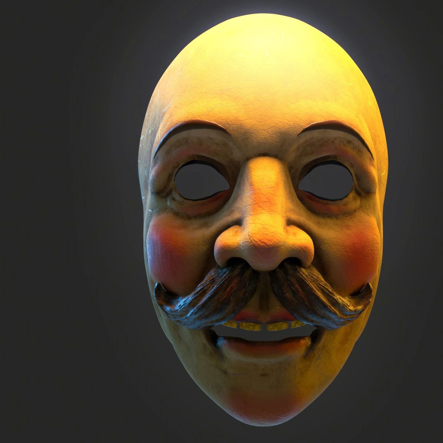 Circus mask 30s 3D Print Model .c4d .max .obj .3ds .fbx .stl .blend 
