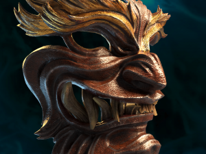 Samurai MASK 3Dプリントモデル