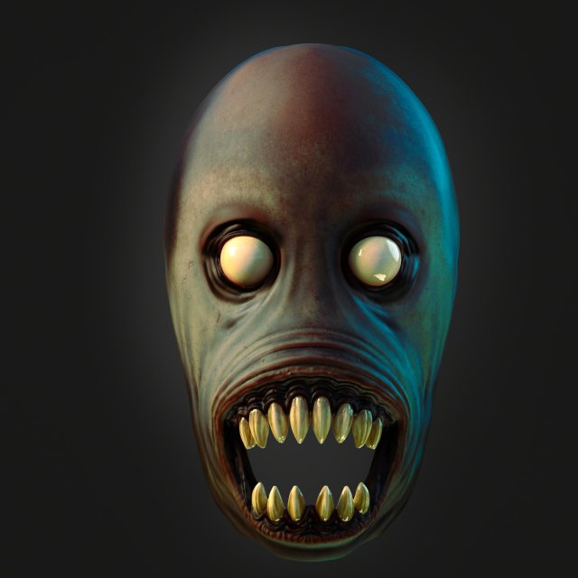 Nocturnal demon mask Model Cetak 3D .c4d .max .obj .3ds .fbx .stl .blend 