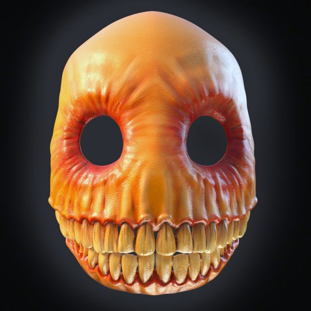 Smiling mask halloween 3D Принт Модель .c4d .max .obj .3ds .fbx .stl .blend 