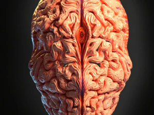 脳のフェイスマスクを持つ悪魔 3Dプリントモデル