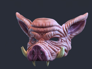 Pig mask 3D Print Model