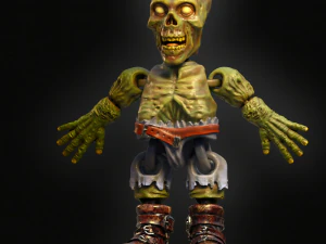 Articulated zombie toy 3D Print Model