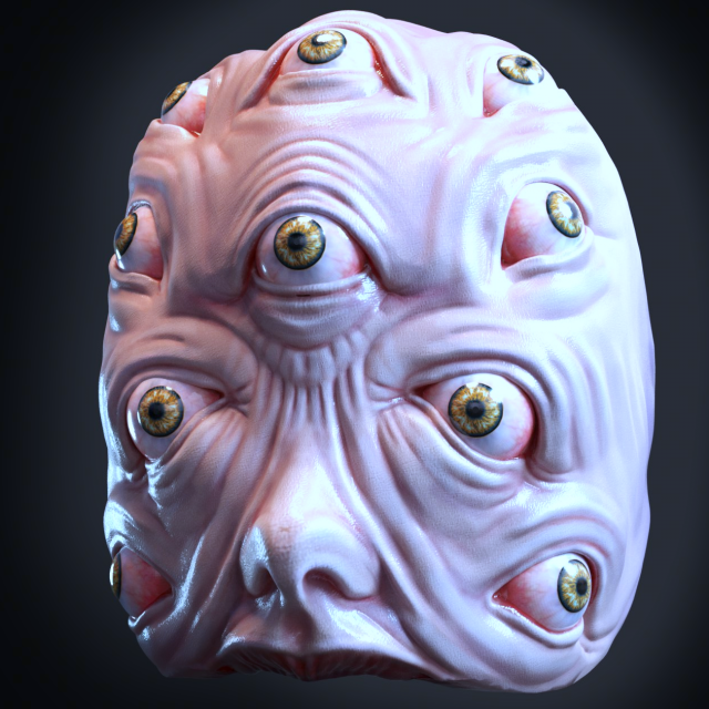 Heavenly angel horror mask 3D प्रिंट मॉडल .c4d .max .obj .3ds .fbx .stl .blend 