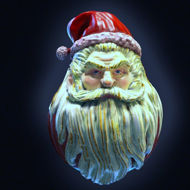 Santa claus christmas ball 3D Принт Модель .c4d .max .obj .3ds .fbx .stl .blend 