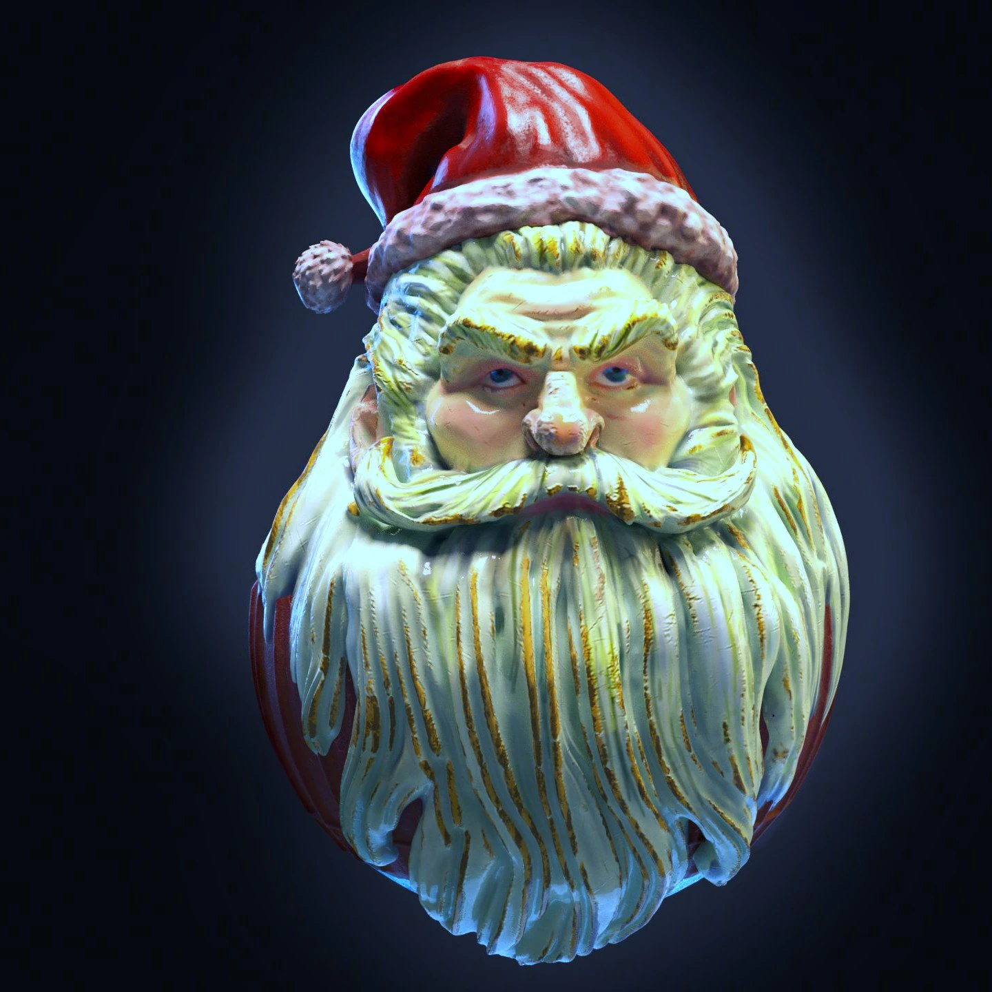 Santa claus christmas ball 3D Print Model .c4d .max .obj .3ds .fbx .stl .blend