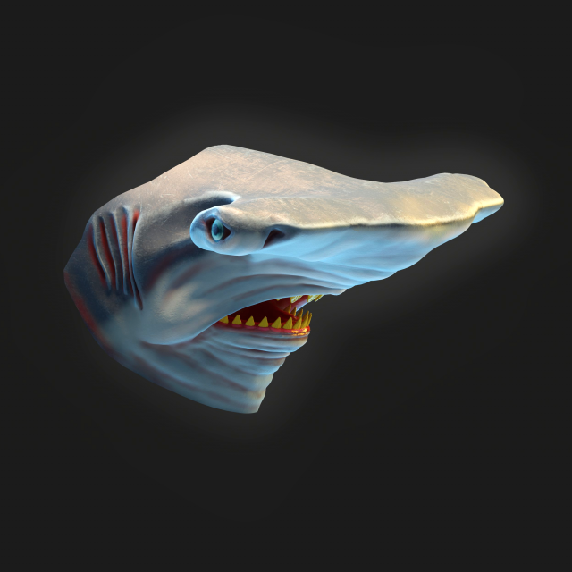 Hammerhead shark mask Modelo de Impressão 3D .c4d .max .obj .3ds .fbx .stl .blend 