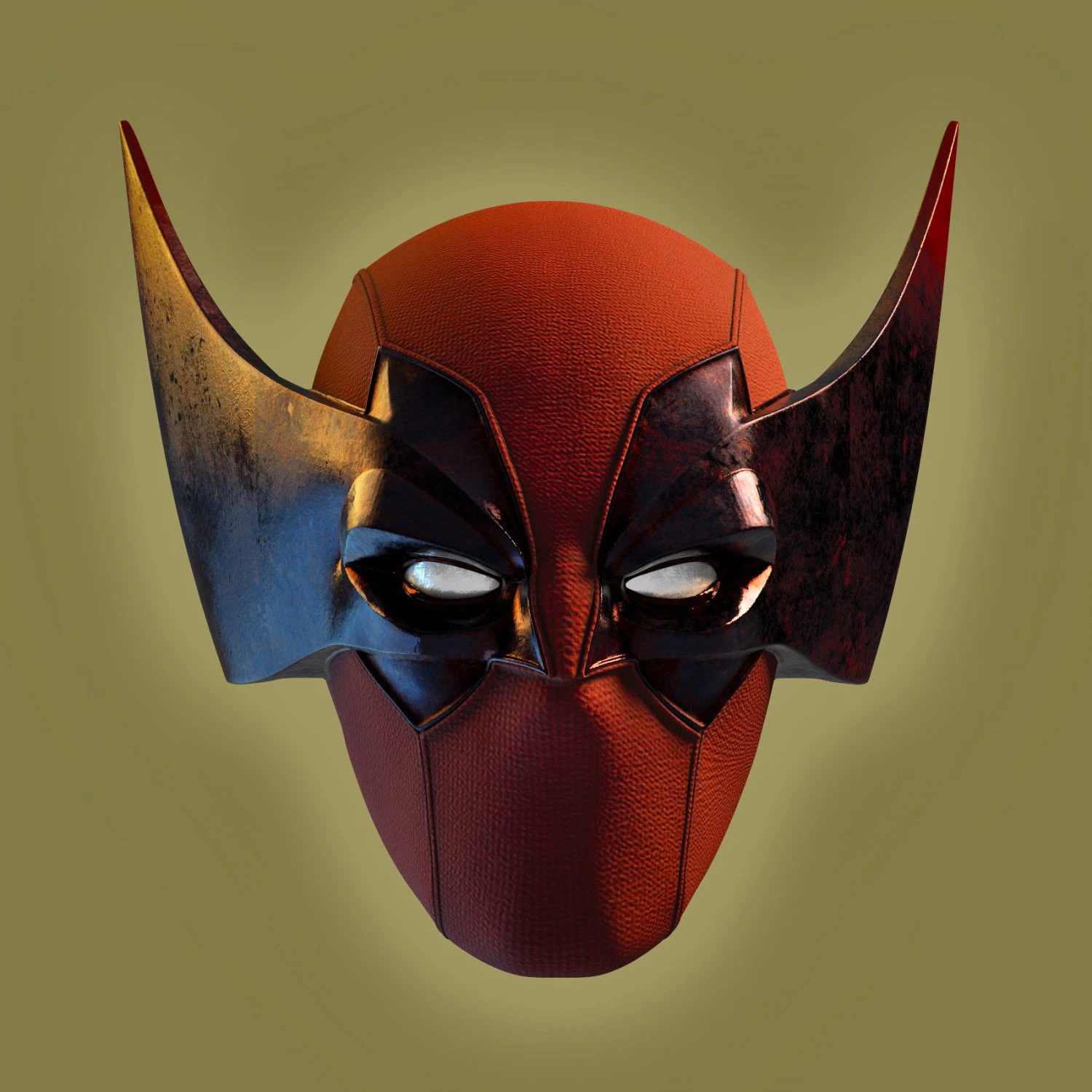 Wolverine deadpool helmet 3D Print Model .c4d .max .obj .3ds .fbx .stl .blend 