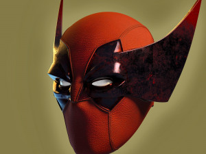 Wolverine deadpool helmet Model do druku 3D