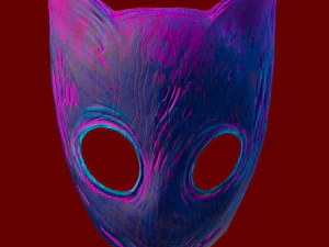 Mask dark cat horror 3D Print Model