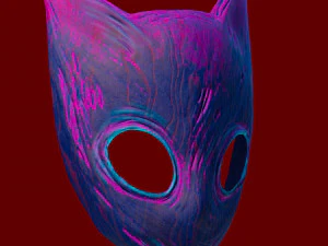 Mask dark cat horror 3D Print Model