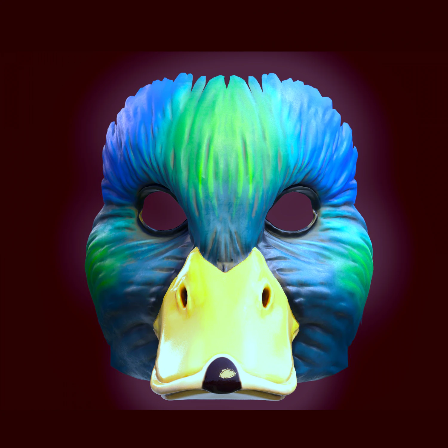 Duck mask 3D Print Model .c4d .max .obj .3ds .fbx .stl .blend 