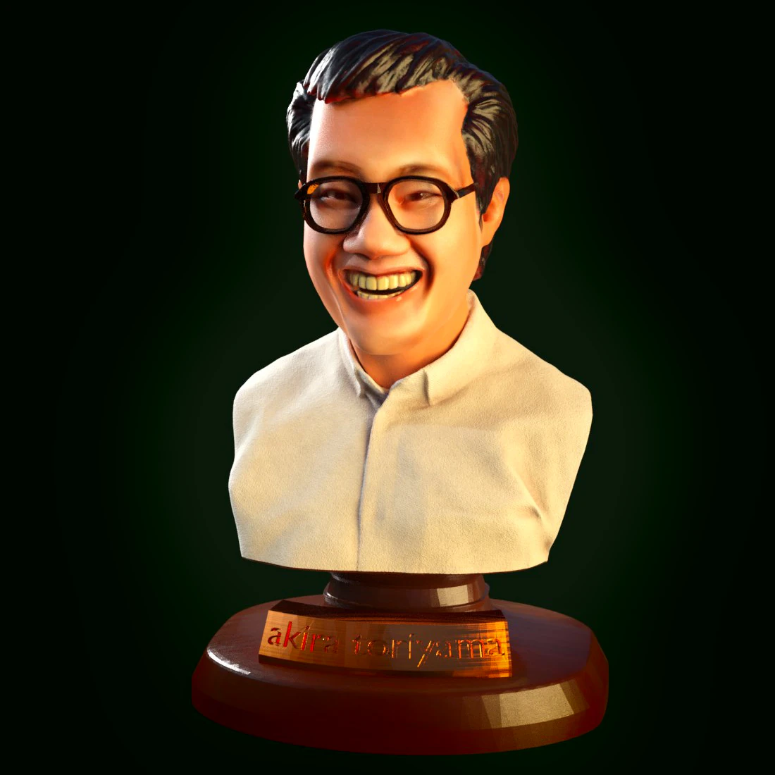 Akira Toriyama bust 3D Print Model .c4d .max .obj .3ds .fbx .stl .blend 