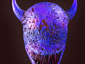 Máscara escura de demônio de terror Modelo de Impressão 3D