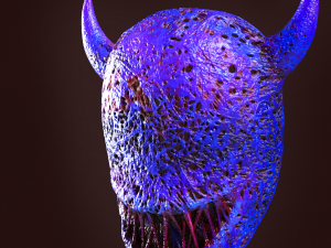 Horror demon dark mask 3D 打印模型