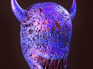 Horror demon dark mask 3D Print Model