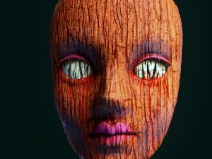 Doll mask wooden horror style Modelo de impresión 3D