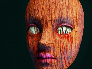 Doll mask wooden horror style 3D 打印模型