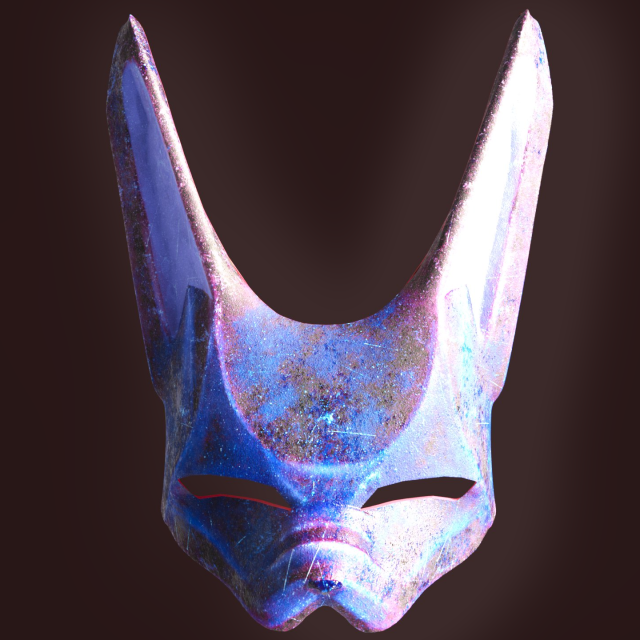 Anime style rabbit mask 3D प्रिंट मॉडल .c4d .max .obj .3ds .fbx .stl .blend 