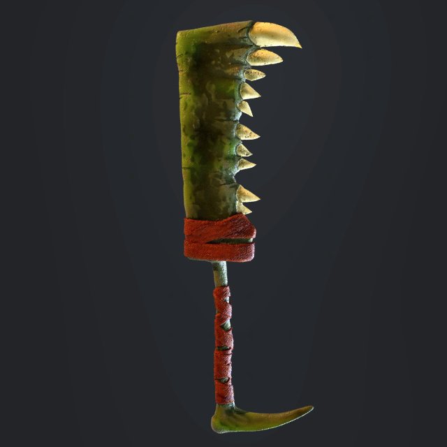 Orc weapon 3D 打印模型 .c4d .max .obj .3ds .fbx .stl .blend 
