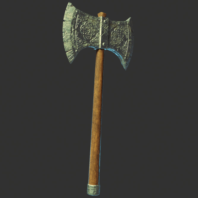 Viking ax Model do druku 3D .c4d .max .obj .3ds .fbx .stl .blend 