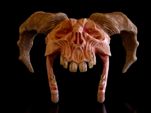 Skull style demon helmet 3D Print Model