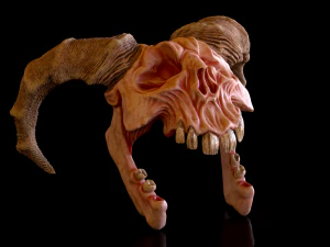 Skull style demon helmet 3D Print Model