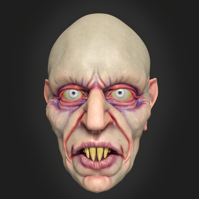 Nosferatu mask 3D Принт Модель .c4d .max .obj .3ds .fbx .stl .blend 